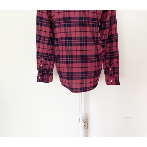 Tailor Vintage Blue Pink Plaid Button Down Shirt Size Large - Picture 6 of 8